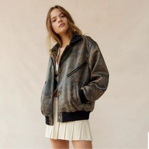 🆕 Erin Faux Leather Oversized Jacket by UO